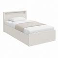Lit simple rectangulaire blanc en panneaux de particules 90 x 190 cm