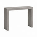 Console d'entrée grise en panneaux de particules décor béton rectangulaire 120 x 35 x 76 cm